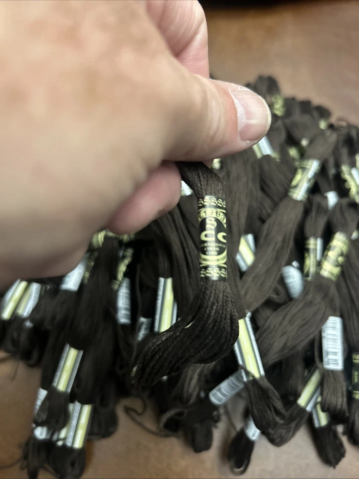 Over 150 Embroidery Floss All The Same Color, Black Brown Equivalent To DMC 3371 - Image 2 of 3