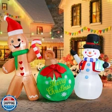 MUMTOP Inflatable Gingerbread Man-Christmas Inflatable Outdoor De