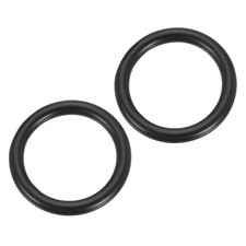 1.2" Metal O Ring, 2Pcs Seamless 304 Stainless Steel Rings Black 5mm x 30mm