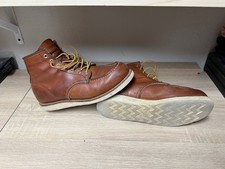 Red Wing Shoes Moc Toe Heritage Boots for Men, Size 8D- Oro 875