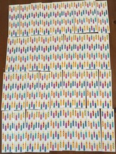 VINTAGE RARE 2000 MRS GROSSMAN STICKERS 36 Strips BIRTHDAY CANDLES MULTICOLOR