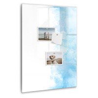 Glas Memoboard Komplett Mit Schwarzem Marker Schwamm Magneten Aquarellflecken