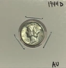 1944 D Mercury Dime, AU, Very Nice, 90% Silver!🔥
