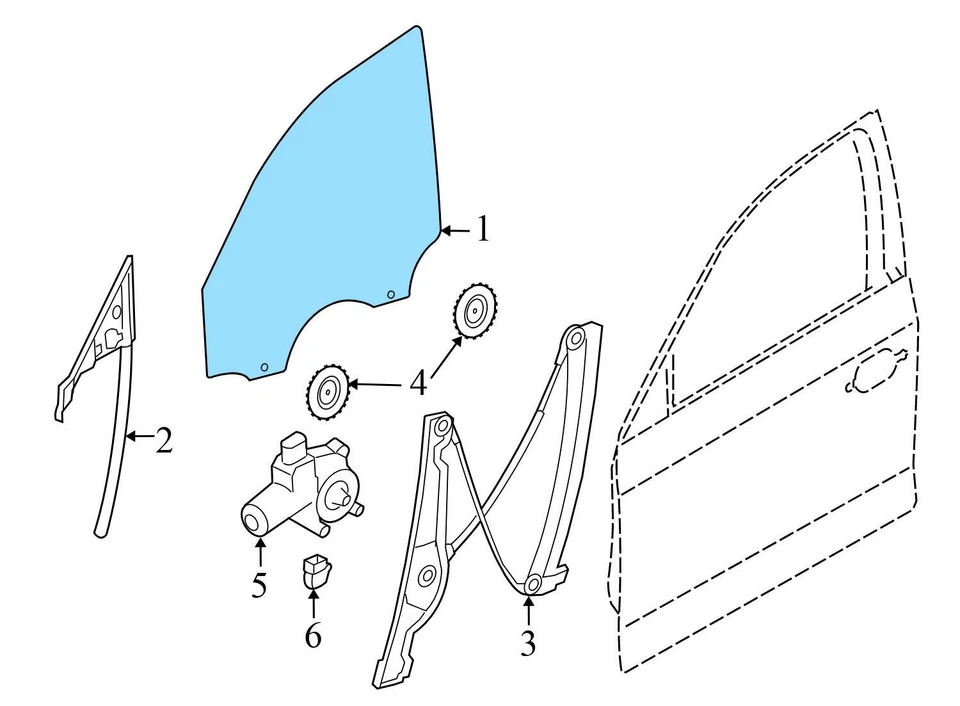 BMW 428I XDRIVE GRAN CUPÉ 2015-2016 - PUERTA DELANTERA IZQUIERDA VENTANA CRISTAL 7309733 Foto 2 de 4
