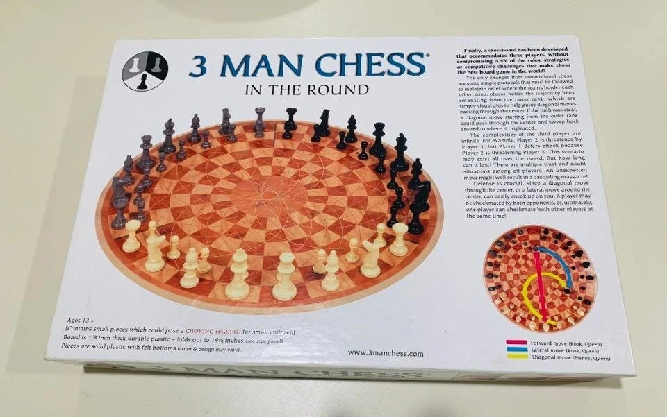 Three Man Chess Chess board, Chess game, Chess set