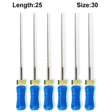 Sky Choice Hedstrom Files - 25 mm Length, Size 30 Blue w/Rubber Stopper 6/Pkg