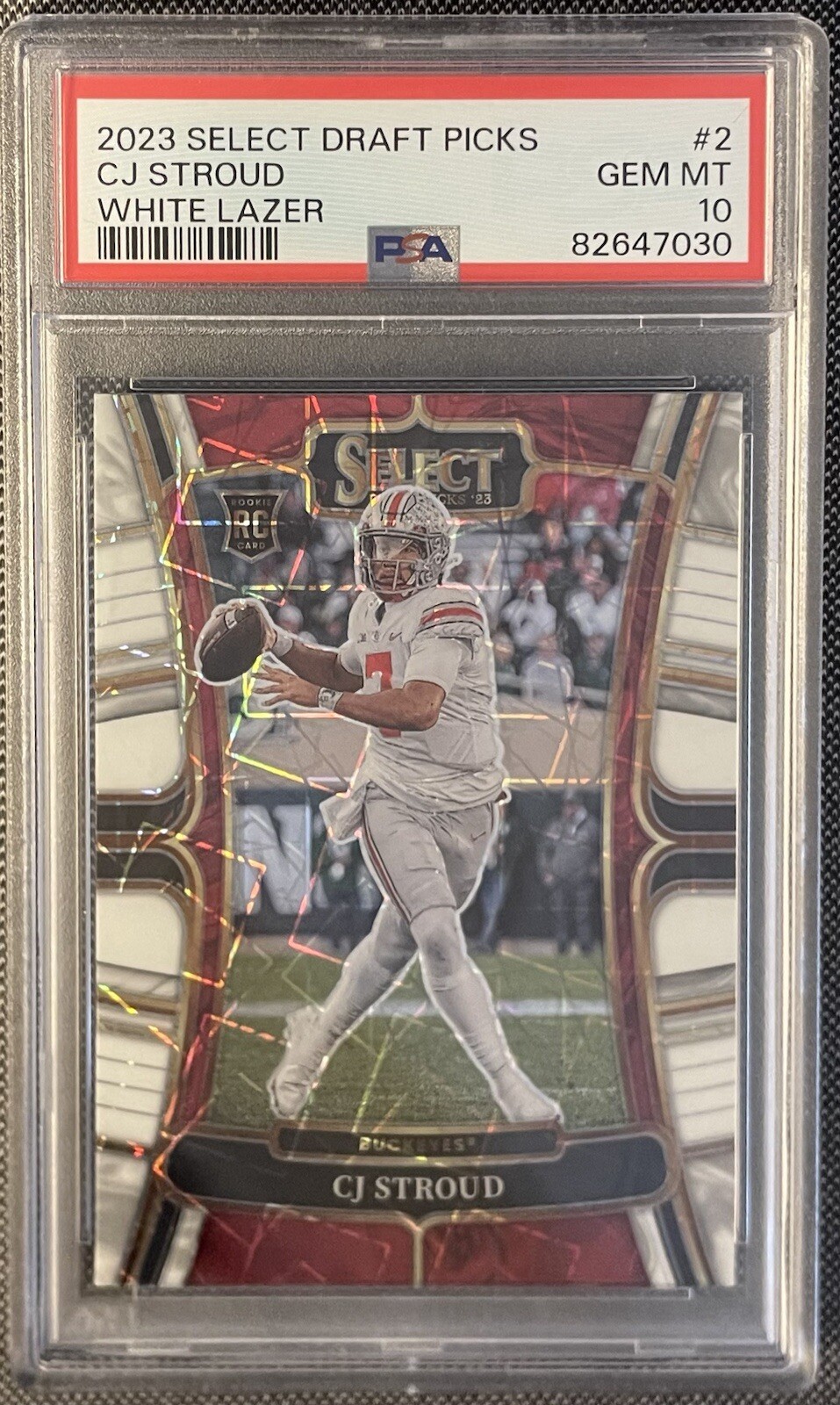 2023 PANINI Select Draft Picks White Lazer Prizm #2 CJ Stroud RC PSA 10 GEM MT