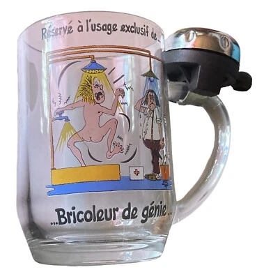 Chope à Bière - Humoristique avec sonnette - Vintage - Photo 1/2