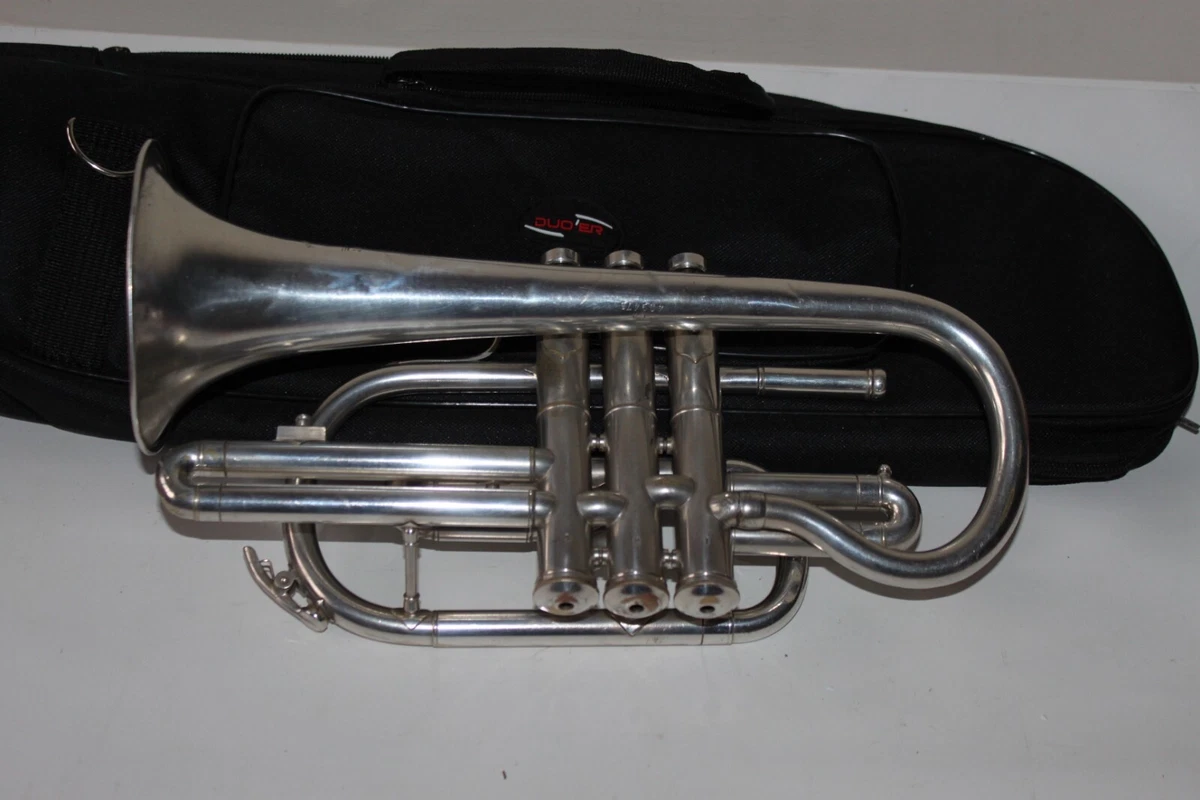 Silver Besson Westminster Bb Cornet with Mouthpiece with New Bag