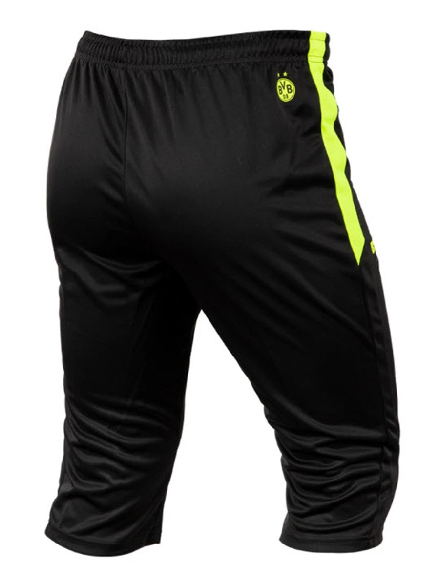 Puma Men Dortmund BVB 3 4 Training Pants Black Run Soccer Sweat