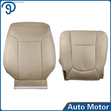 Leather Driver Seat Bottom & Backrest Covers For Ford F250 F350 Lariat 2011-2016