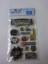 PAPER HOUSE 3D FOOTBALL / STICKER SET~ FRIDAY NIGHT LIGHTS