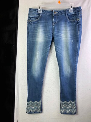 Hippie Laundry Womens Size 13 Mid Rise Straight Leg Blue Denim