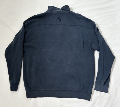 XXL Men's Jamaica Jaxx Sweater Blue 1/4 Zip Long Sleeve Silk - 2XL