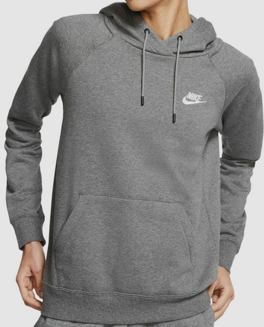 $149 Nike Womens Gray Pullover Fleece Hooded Athletic Logo Sweater Sweatshirt XS | eBay