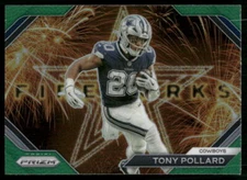 #F-15 Tony Pollard 2023 Panini Prizm Fireworks Prizms Green