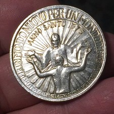 ANNO SANTO 1975 MEDAGLIA  PER UN MONDO NUOVO PER UN MONDO IN PACE CHIESA