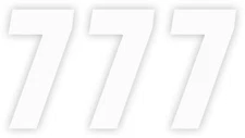 Factory Effex 7" White Factory Number 7 Decals (08-90097)