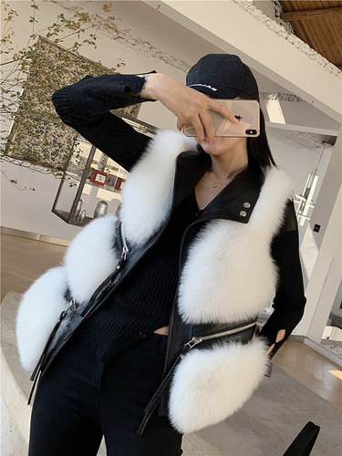 2021 Fox Fur Vest Women's Short Thin 