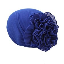 Women Flower Elastic Turban Beanie Wrap Chemo Cap Hat 3 One Size