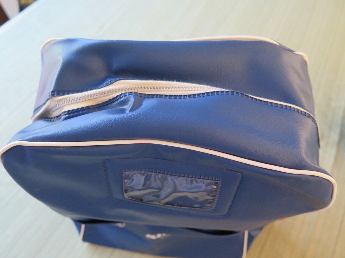 Vintage AIR FRANCE Blue Vinyl Travel Bag Tote Stachel | eBay