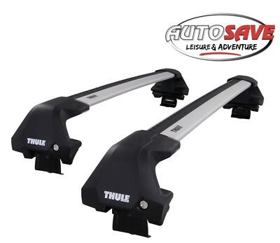 THULE - WingBar Edge Silver Aluminium Roof Bar Set for Porsche Cayenne SUV 10-17