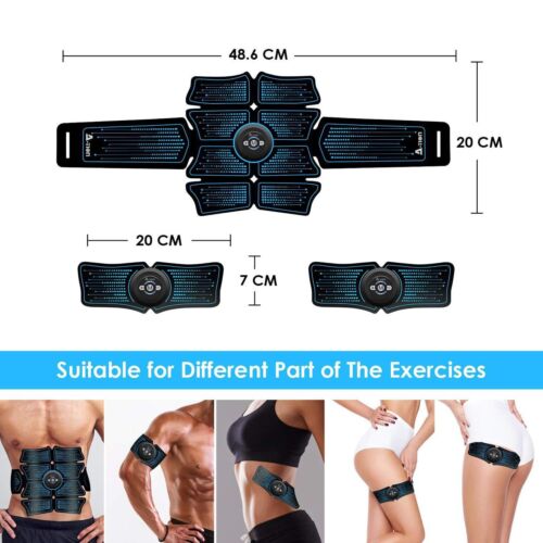 EMS Toner Massager Fitness Body ABS Wireless Abdominal Trainer Muscle Stimulator - Picture 4 of 18