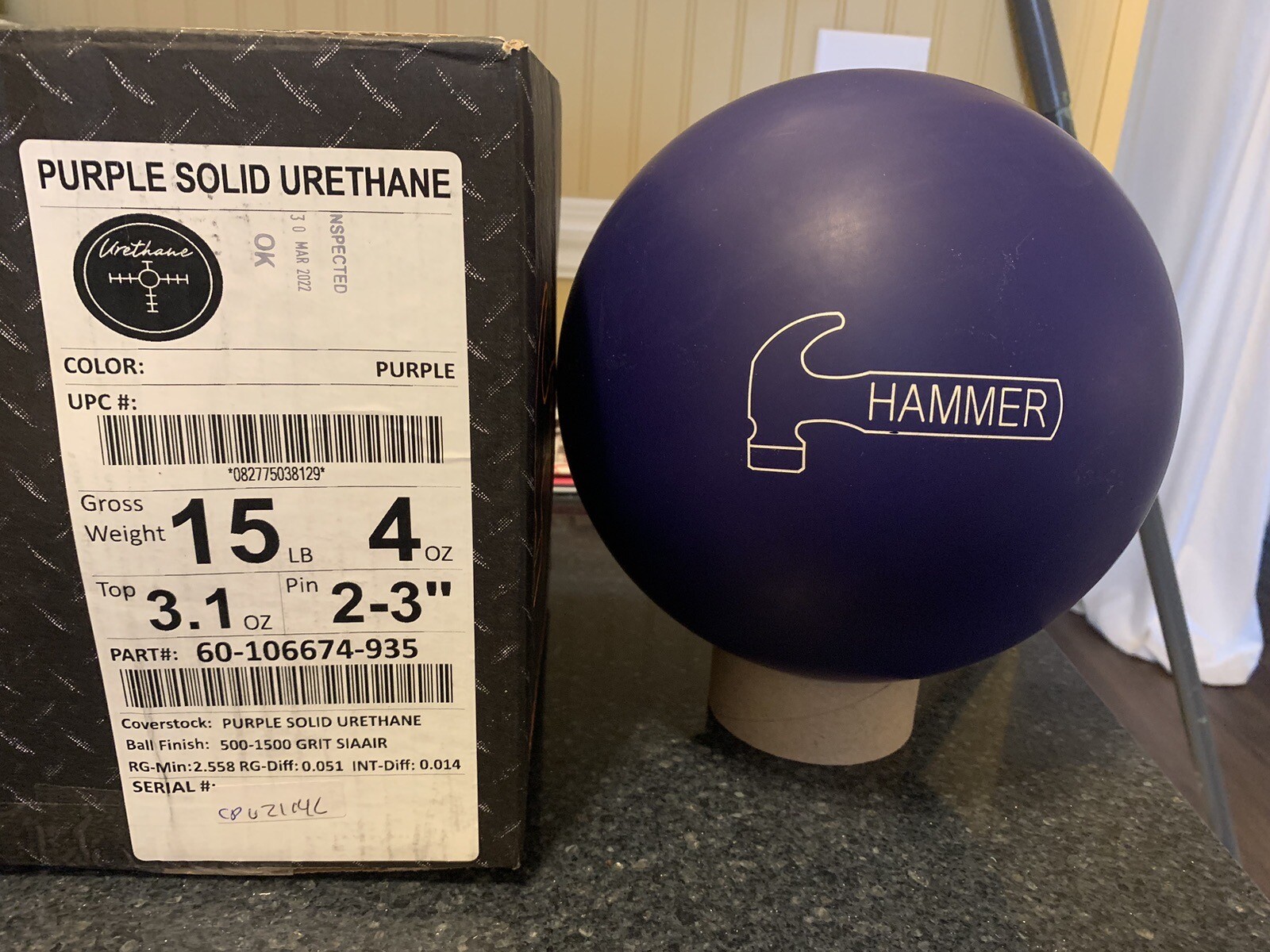 15 Hammer Purple Urethane Solid Overseas Bowling Ball Used Less Than 5 Games eBay
