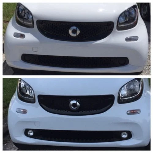 Juego de luces antiniebla LED blancas con halo ojo de ángel para Smart Fortwo Pure 2008-2019 Foto 2 de 4