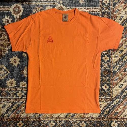 Nike ACG Orange Logo T Shirt Size Small 