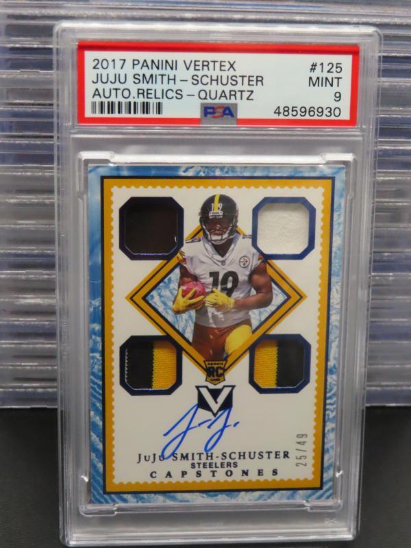 JuJu Smith-Schuster Panini Vertex #125 Autograph Relics-Quartz