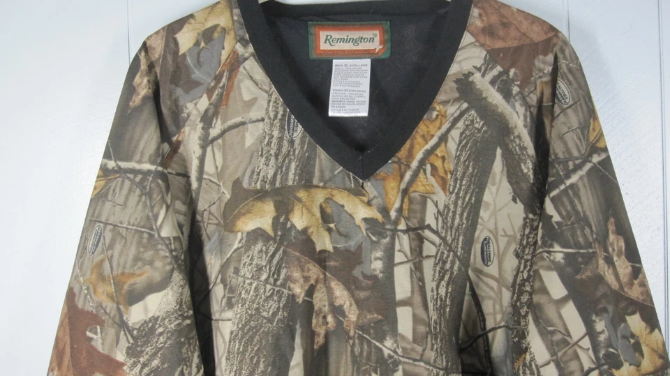 Chaqueta Pullover Remington Para Hombre XL Camuflada Maderas Duras Cuello en V Aire Libre Caza Senderismo Foto 3 de 4