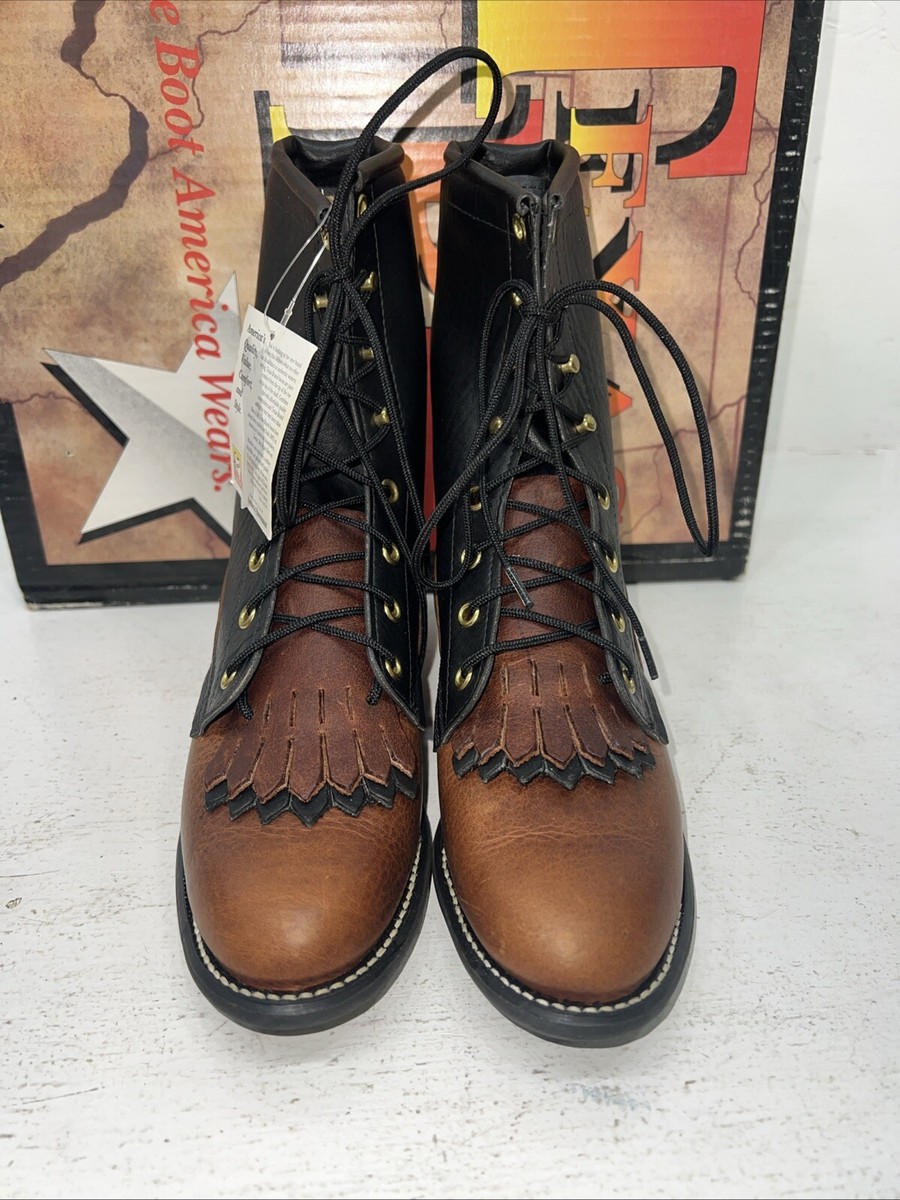 Vintage Texas marque bottes de cowboy en cuir marron moyen/taille pour hommes 9 EE/fait main - France