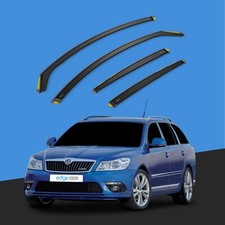 Skoda Octavia MK2 2004-2013 5 Door Estate Wind Deflectors In-Channel Guards 4pc