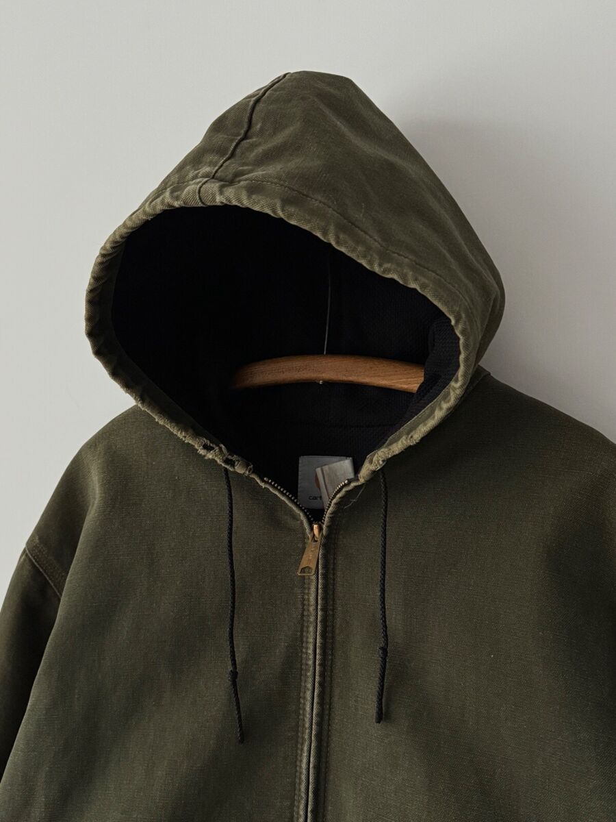 Vintage 90s Men's Carhartt USA Faded Dark Green Active Vintage 90s Men's Carhartt USA Faded Dark Green Active