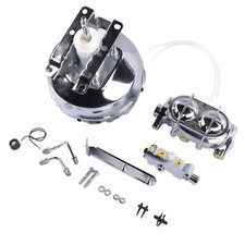 Chrome 11 Power Brake Booster Master Cylinder Valve Kit For 1973-93 Chevy Gmc