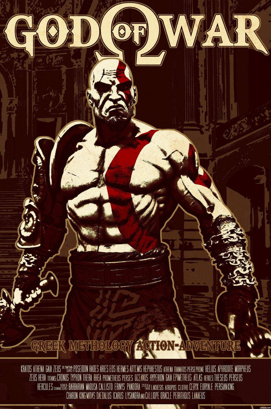 Poster God Of War 3 E - Pop Arte Skins