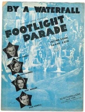 1933 Sheet Music; By A Waterfall; w/James Cagney; Jori Harris Cover