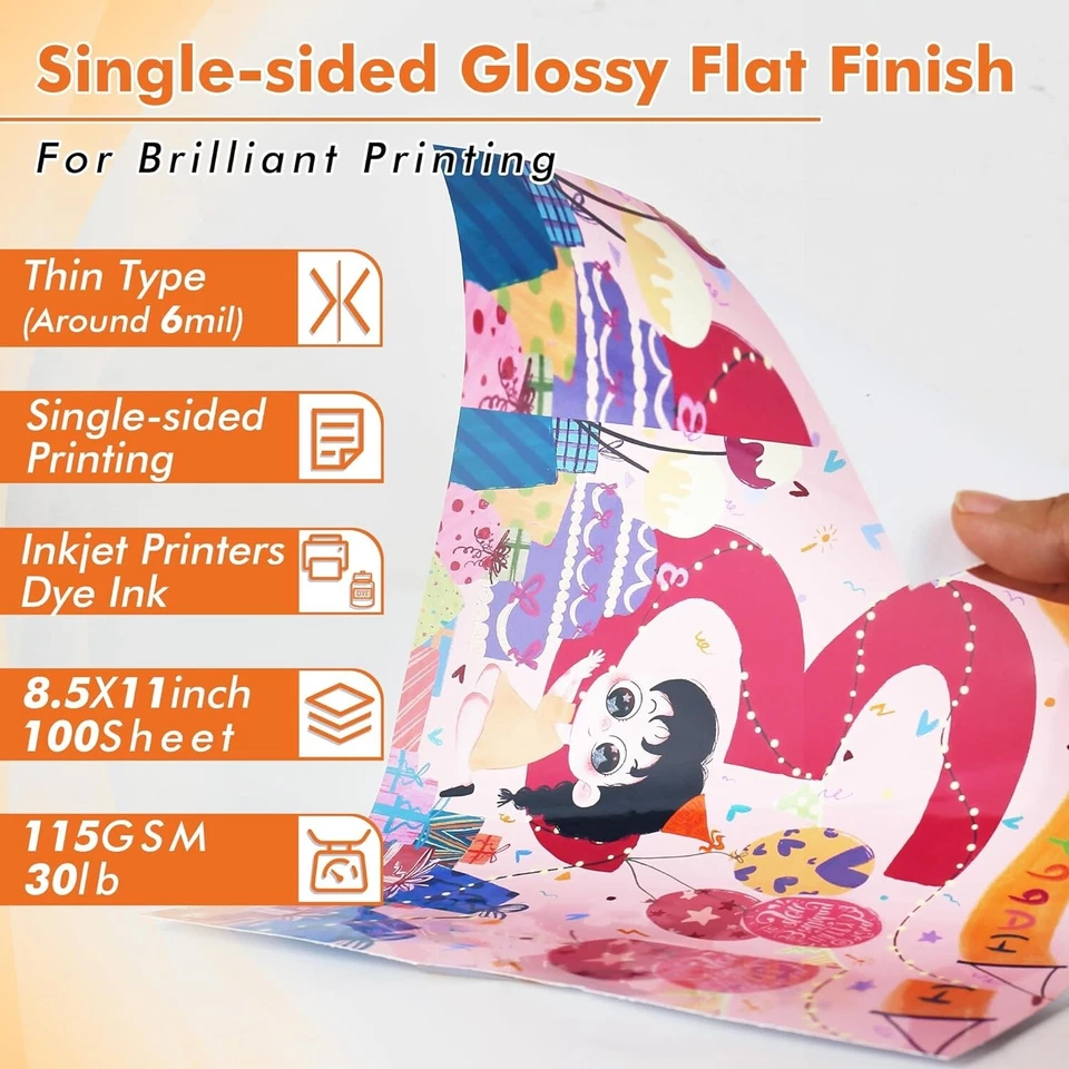 300 Sheets Koala Glossy Printer Paper 8.5x11 30lb 115g Thin Inkjet Photo Paper - Image 2 of 4