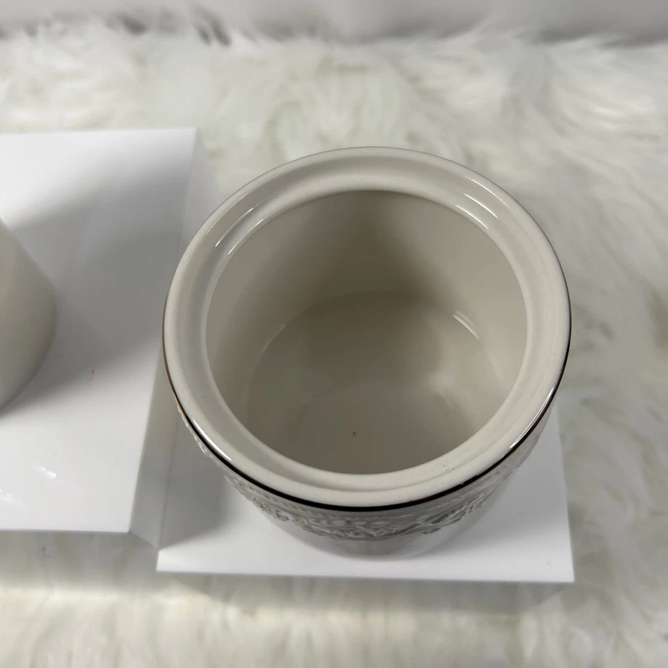 Juego de crema y azucarero Farberware Calais gres banda de oro 22K 38 Foto 3 de 4