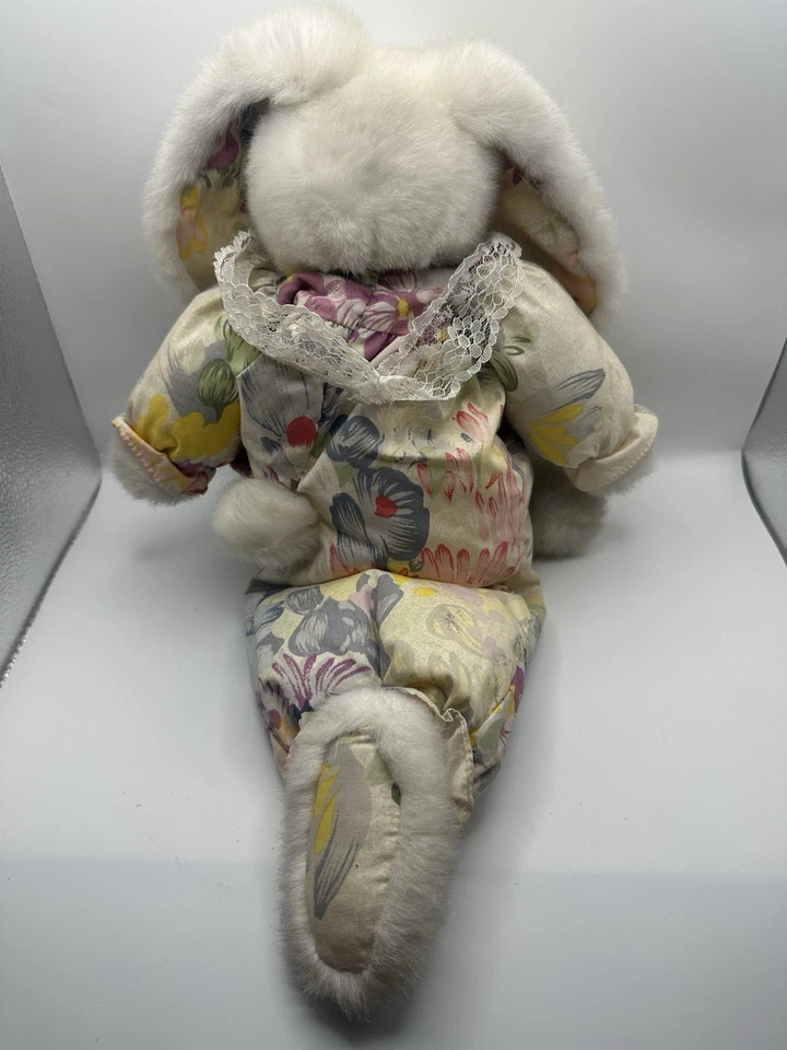 Vintage Plush Bunny Floral Pattern Outfit 1990s - Image 3 of 4