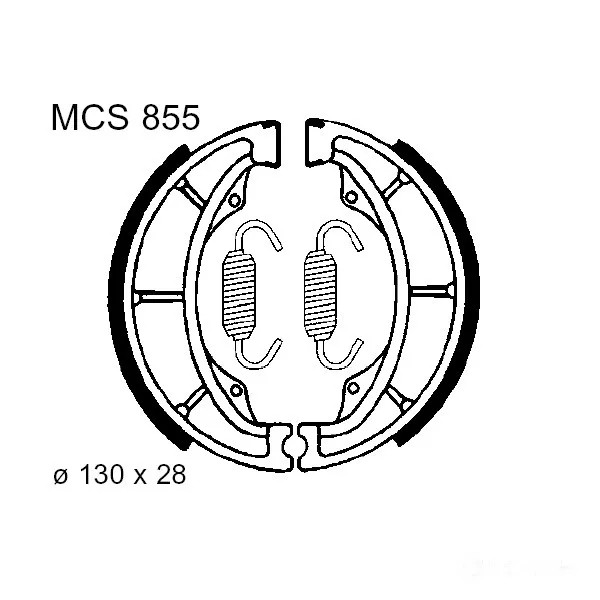 Bremsbacken Hinten TRW MCS855 FüR Suzuki GN 250 Bj. 1985-1999-image