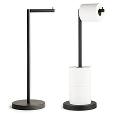 Marmolux Acc - Free Standing Toilet Paper Holder Stand 1pc - Matte Black