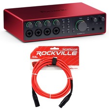 Focusrite SCARLETT 18I16 4G 4th Gen 24-bit 192 kHz Recording Interface XLR Cable