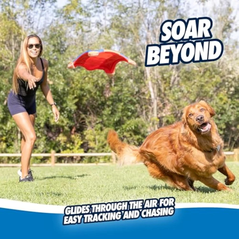 Chuckit! Flying Squirrel Dog Toy Floating Disc Frisbee Medium (10 in x 10 in)  - Image 3 of 4