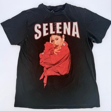 Official Selena Quintanilla Graphic T-Shirt Black Medium 90s Music Tee