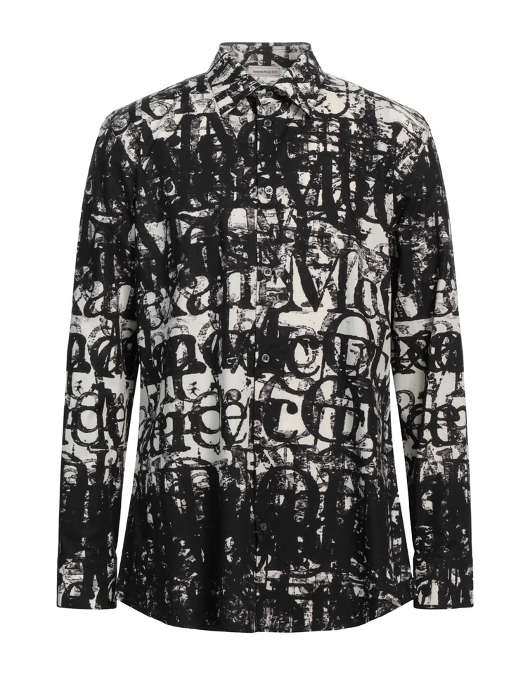 RRP€980 ALEXANDER MCQUEEN Button-Up Shirt Size 15+ / M Logo Stamp Long Sleeves - image 3 of 4