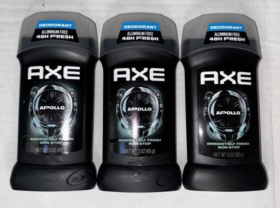 Axe Apollo Long Lasting Men's Deodorant Stick, Sage and Cedarwood, 3 oz 3Pk