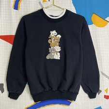 Vintage 90s Cat Sweatshirt Sweater Cats Small Grandma Grannycore Cottagecore