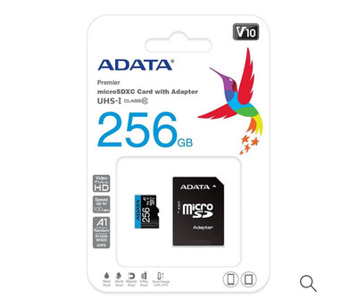 ADATA Premier 256GB Micro SDHC/SDXC UHS-I Class 10 V10 A1 Memory Card